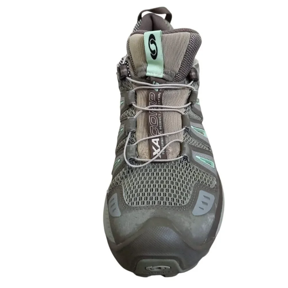 Salomon Women's Trail Running / Hiking Shoes Gray & Teal, Size 9 US (EUR 41 1/3)